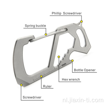 Multi Tool Kits Klimmen Titanium Carabiner Sleutelhaak